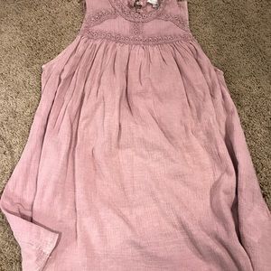 Anthropologie long pink tank top shirt